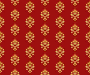 Luxury damask seamless pattern ornament, royal victorian texture for fabric, wall decoration, table cloth