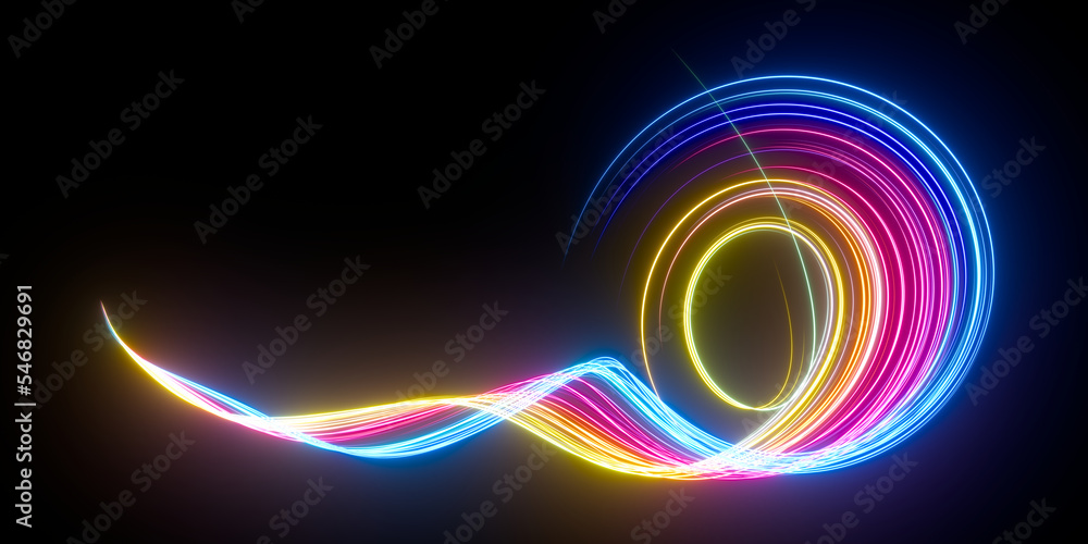 Aufkleber beautiful abstract lines on a black background. modern technological background. futuristic design. 
