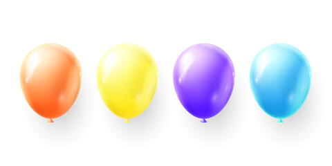 Helium Balloon3D vector illustration