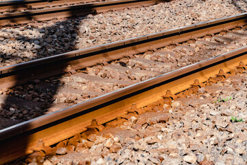 Naklejka premium Private railway tracks in Tokyo