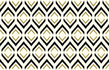 Abstract ikat ethnic art pattern. Oriental African American Mexican Aztec motif textile and bohemian pattern vector styling. designed for background, wallpaper, print, sarong textile . ikat pattern. 