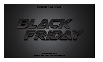 black friday typography premium editable text effect, black friday, black friday editable text effect