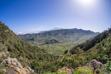 Fototapeta na wymiar View of the Teno massif (Macizo de Teno), is one of three volcanic formations that gave rise to Tenerife, Canary Islands, Spain.