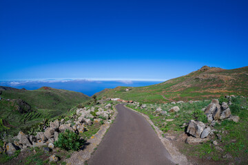 Natural landscape on the Teno Alto plateau. Tenerife. Canary Islands. Spain.