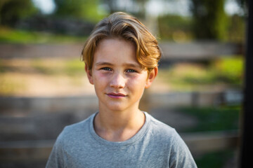 Portrait of boy in t-shirt