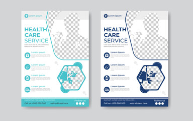 Corporate healthcare and medical flyer template