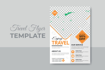 Travel tour flyer design template for your company 