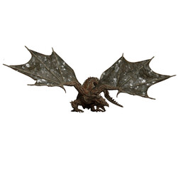 Zombie dragon 3d render