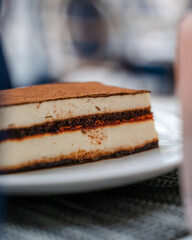 piece of cake on a plate