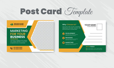 Business marketing promotion postcard template