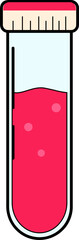 a laboratory pipette filled with a pink liquid commonly used by health workers
