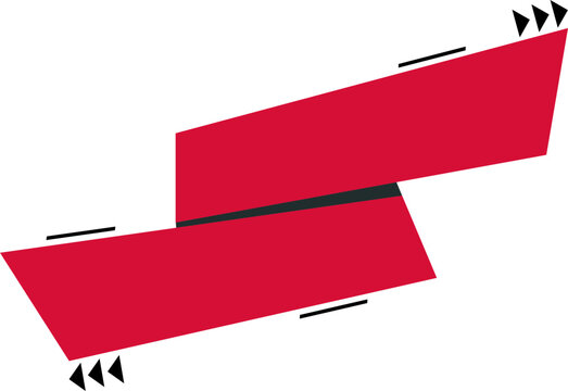 an abstract geometric image in the form of a rectangle in red and black
