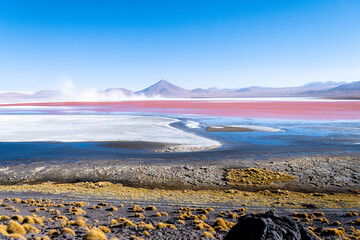 panoramic view of reserva natural eduardo abaroa parkland in bolivia