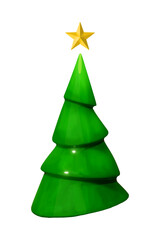 green christmas tree isolated