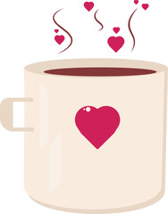 a cup of coffee with a glass heart made with love
