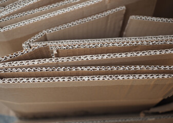 brown corrugated cardboard packets