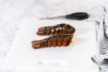 Garlic lobster tails