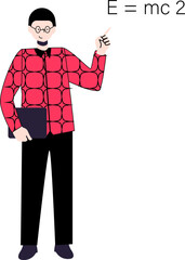 teacher illustration is teaching