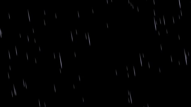 Animation of the end of a light rain shower, with an alpha layer simple integration