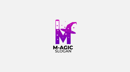 Letter M Magic hat logo design inspiration