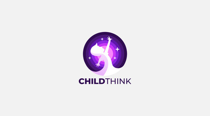 Child Dream logo designs, Online Learning logo designs vector, Kids Dream logo, Child Dream logo template