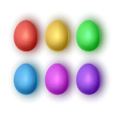 Easter multicolored eggs With shadow. Vector format