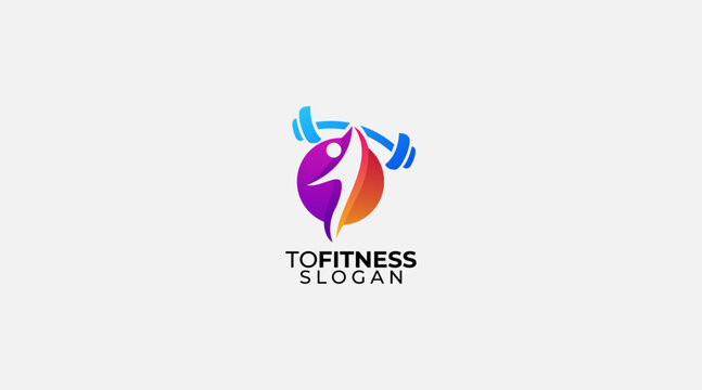 Fitness Fire Gym logo Design illustration