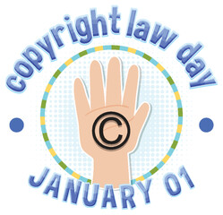 Copyright law day banner design