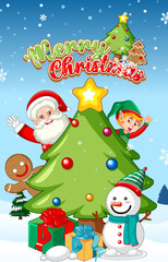 Christmas night poster design