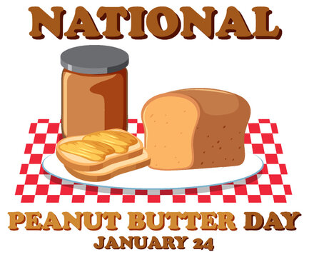 National Peanut Butter Day Banner Design