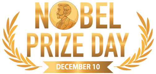 Nobel Prize Day Banner Design - obrazy, fototapety, plakaty