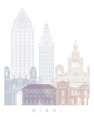 Fototapeta premium MASTER SKYLINE POSTER PASTEL