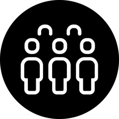Business teamwork glyph icon
