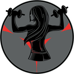 Bodybuilder Logo. Vector object and Icons for Sport Label, Gym Badge, Fitness Logo Design, Emblem Graphics.Sport Symbol, Exercise