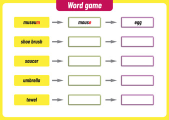 Visual intelligence questions IQ TEST. Word game.