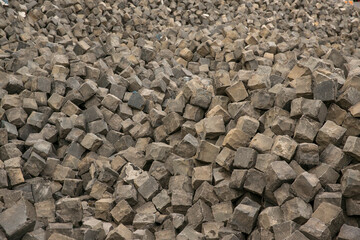 Cobblestone wall ideal for texture and pattern.