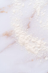Flour on a marble surface
