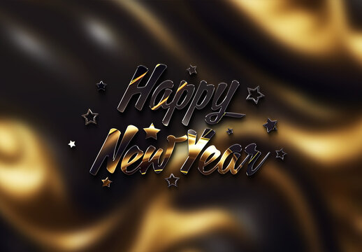 2023 Wishes Text Effect Mockup