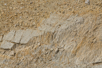 Rock formation. The background of stone chips. Mountains, macro photography.