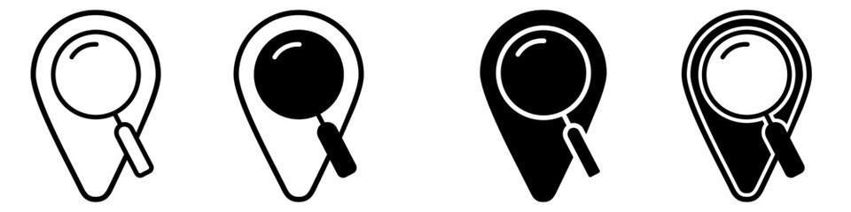 Search icon vector set. increase illustration sign collection. magnifier symbol.