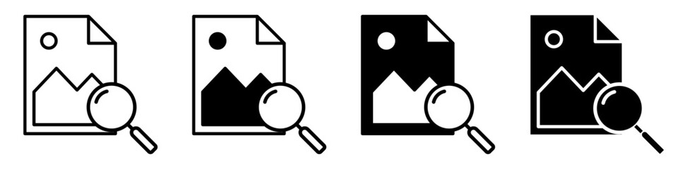 Search icon vector set. increase illustration sign collection. magnifier symbol.