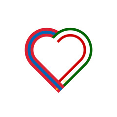 friendship concept. heart ribbon icon of mongolia and tajikistan flags. vector illustration isolated on white backgroun