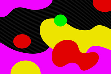 Colorful illustration. Abstract color liquid shapes. 