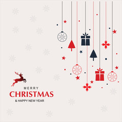 christmas & happy newr greetings baground illustration vector 