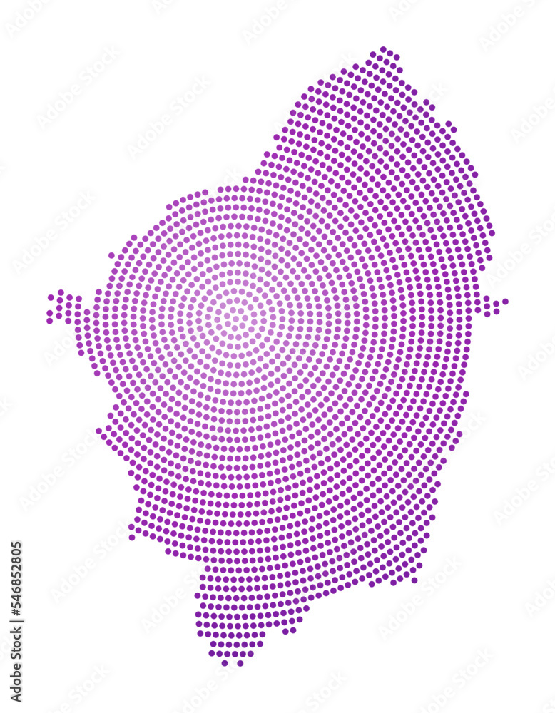 Poster naxos dotted map. digital style shape of naxos. tech icon of the island with gradient dots. artistic