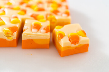 Candy corn fudge