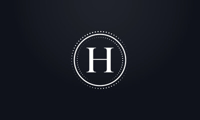 Dot circle logo and dot circle tech symbol with letters and technology dot circle icon letter