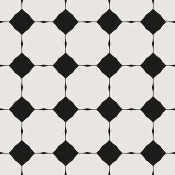 Essential monochrome geometric seamless vector pattern. Neutral geometry multi-use repeating pattern tile for packaging and backgrounds. 