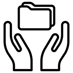 Obraz premium hand folder icon