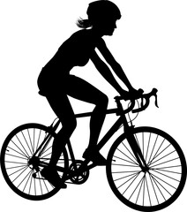 Bike and Bicyclist Silhouette